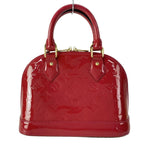 Louis Vuitton Handbag Monogram Vernis Alma BB Rose Indien Leather — view 3