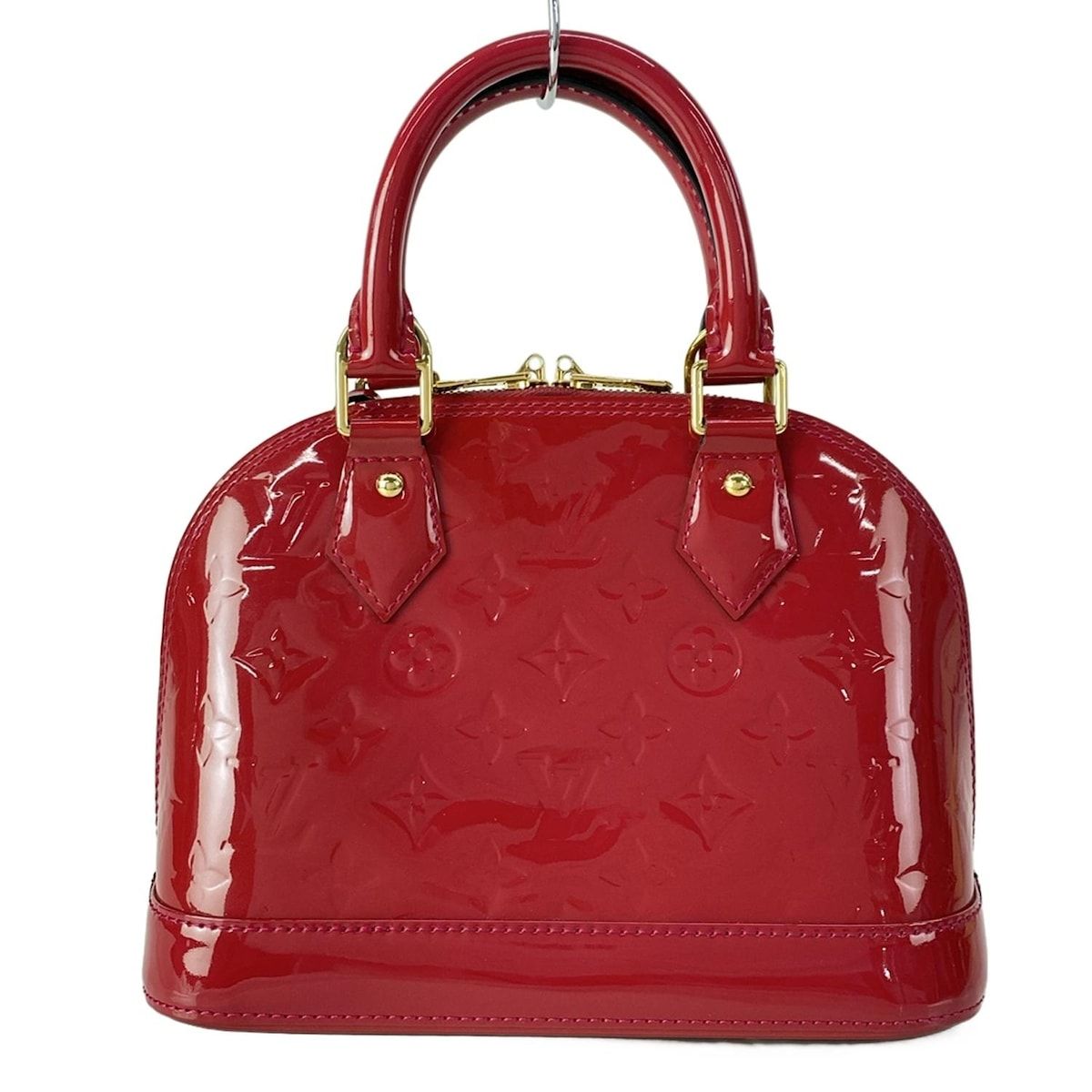 Louis Vuitton Handbag Monogram Vernis Alma BB Rose Indien Leather — view 3