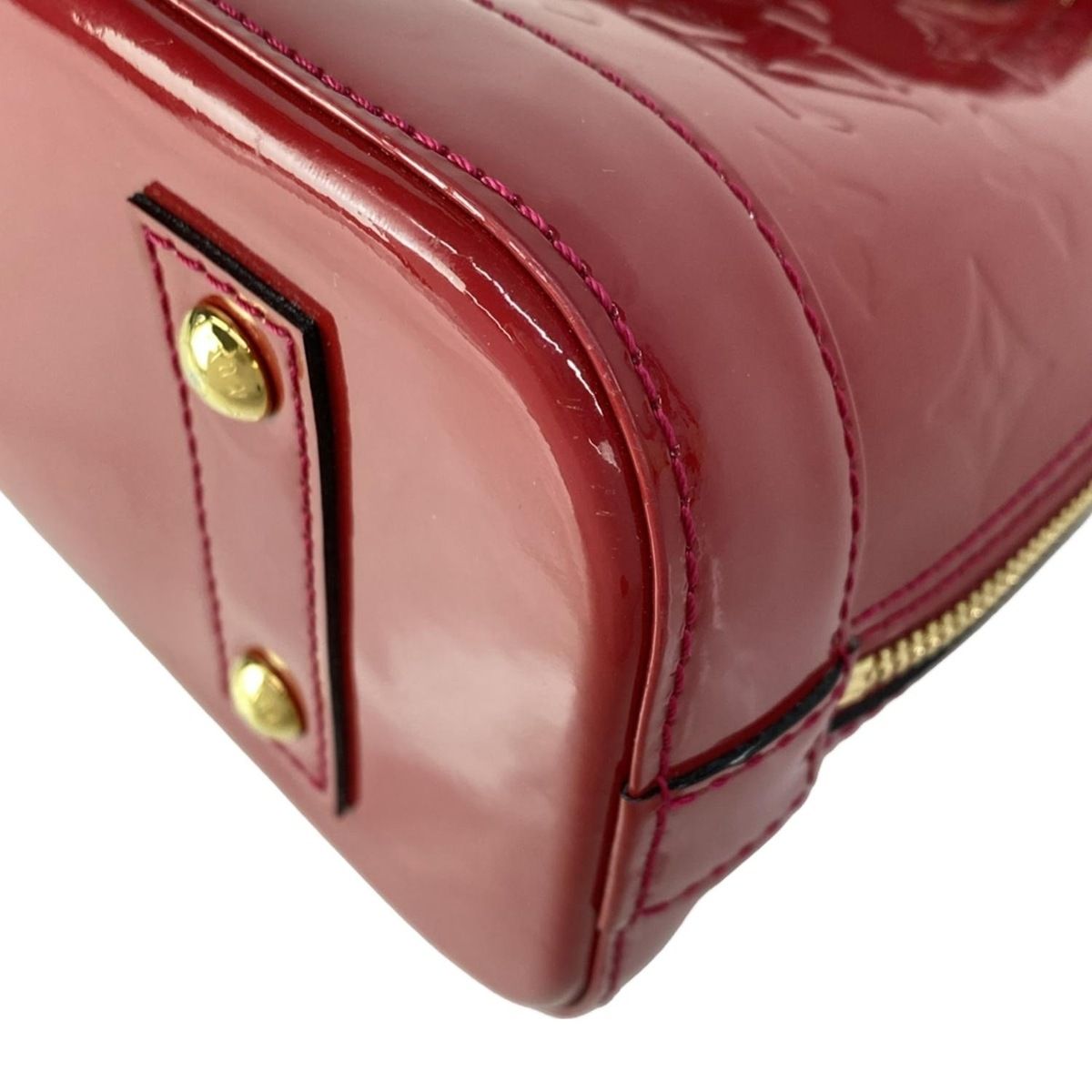 Louis Vuitton Handbag Monogram Vernis Alma BB Rose Indien Leather — view 6