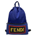 Fendi Backpack Vocabulary Rallye Blue Yellow Multi Leather