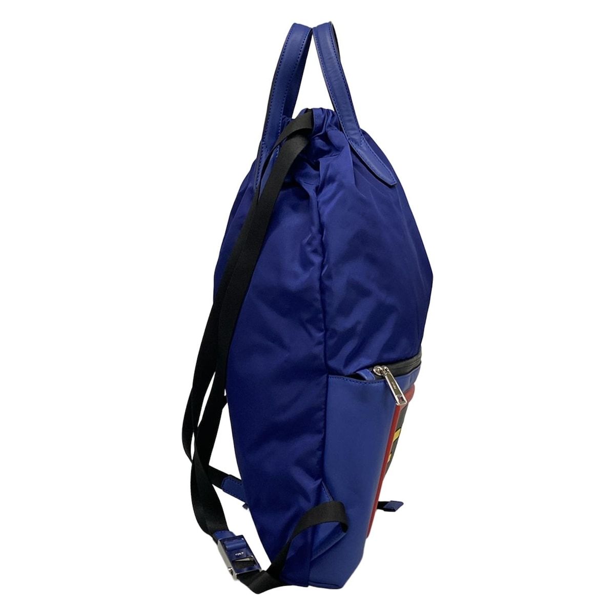 Fendi Backpack Vocabulary Rallye Blue Yellow Multi Leather — view 2