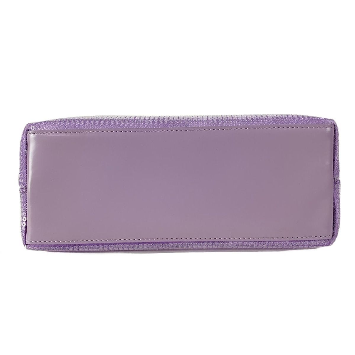 Prada Tote Small Sequin Mesh Purple Black Leather — view 5