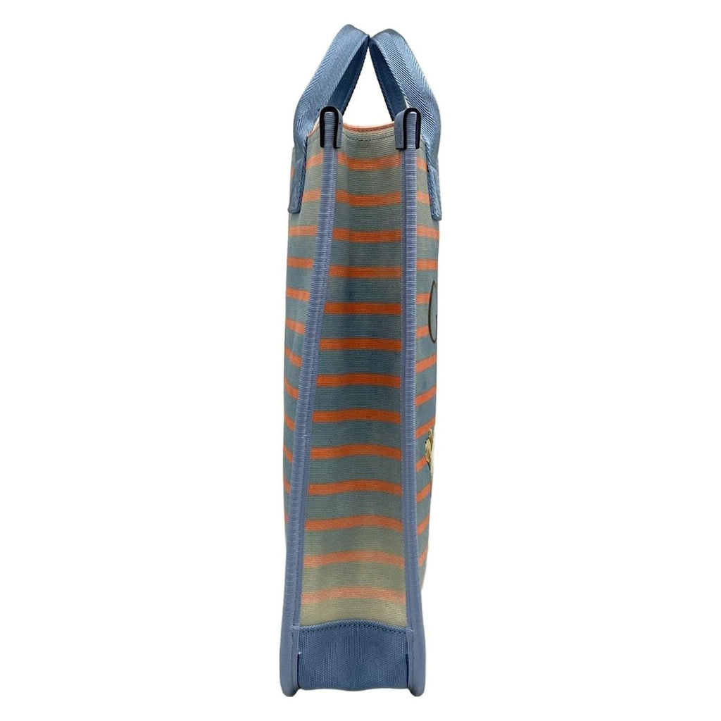 Gucci Tote Children's Blue Pink Multi Peter Rabbit Border — view 2