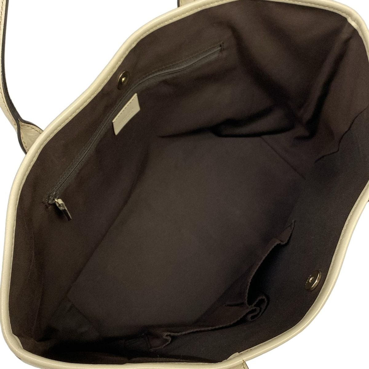 Gucci Tote GG Pattern Nu Britt Beige Da Brown Ivory Leather — view 7