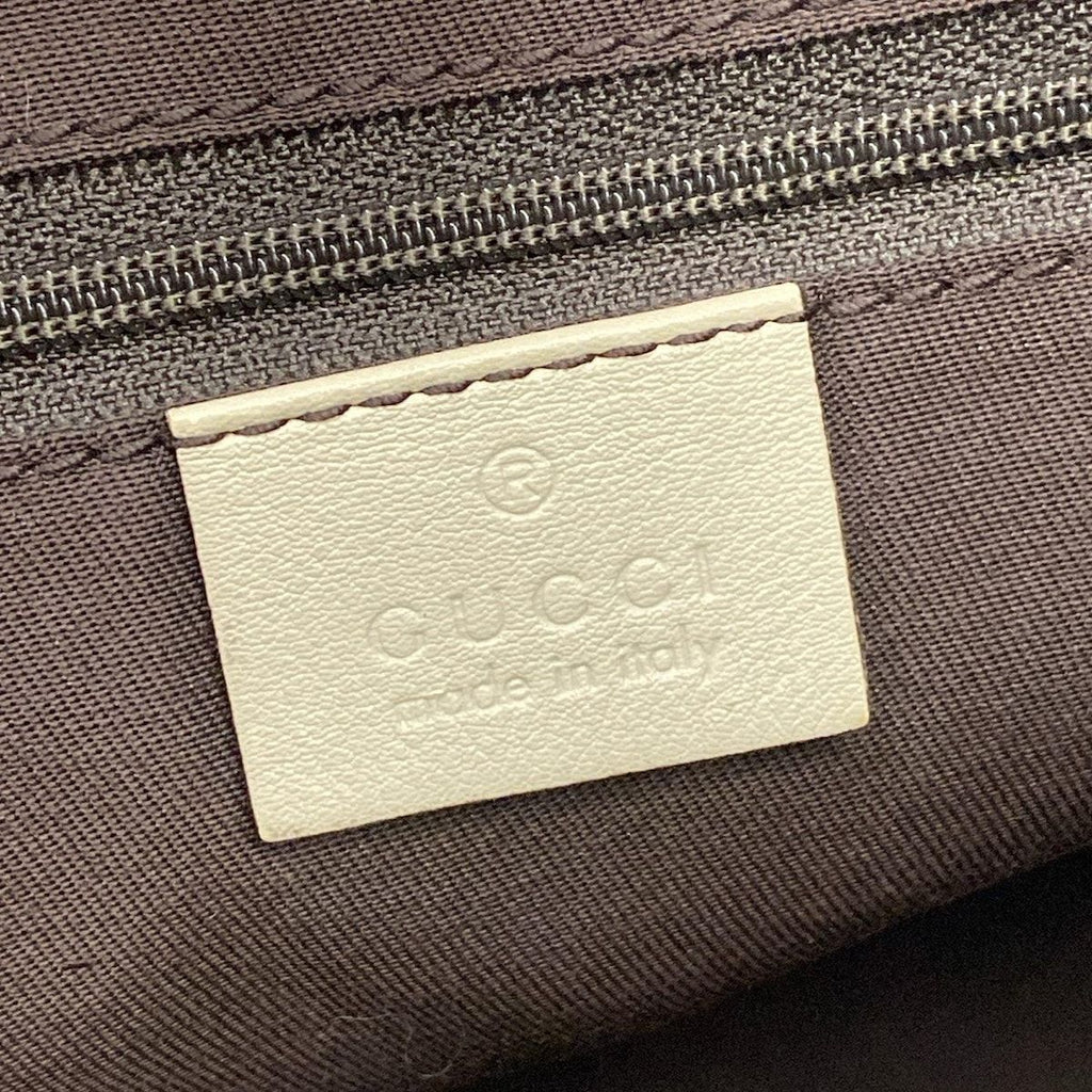 Gucci Tote GG Pattern Nu Britt Beige Da Brown Ivory Leather — view 8
