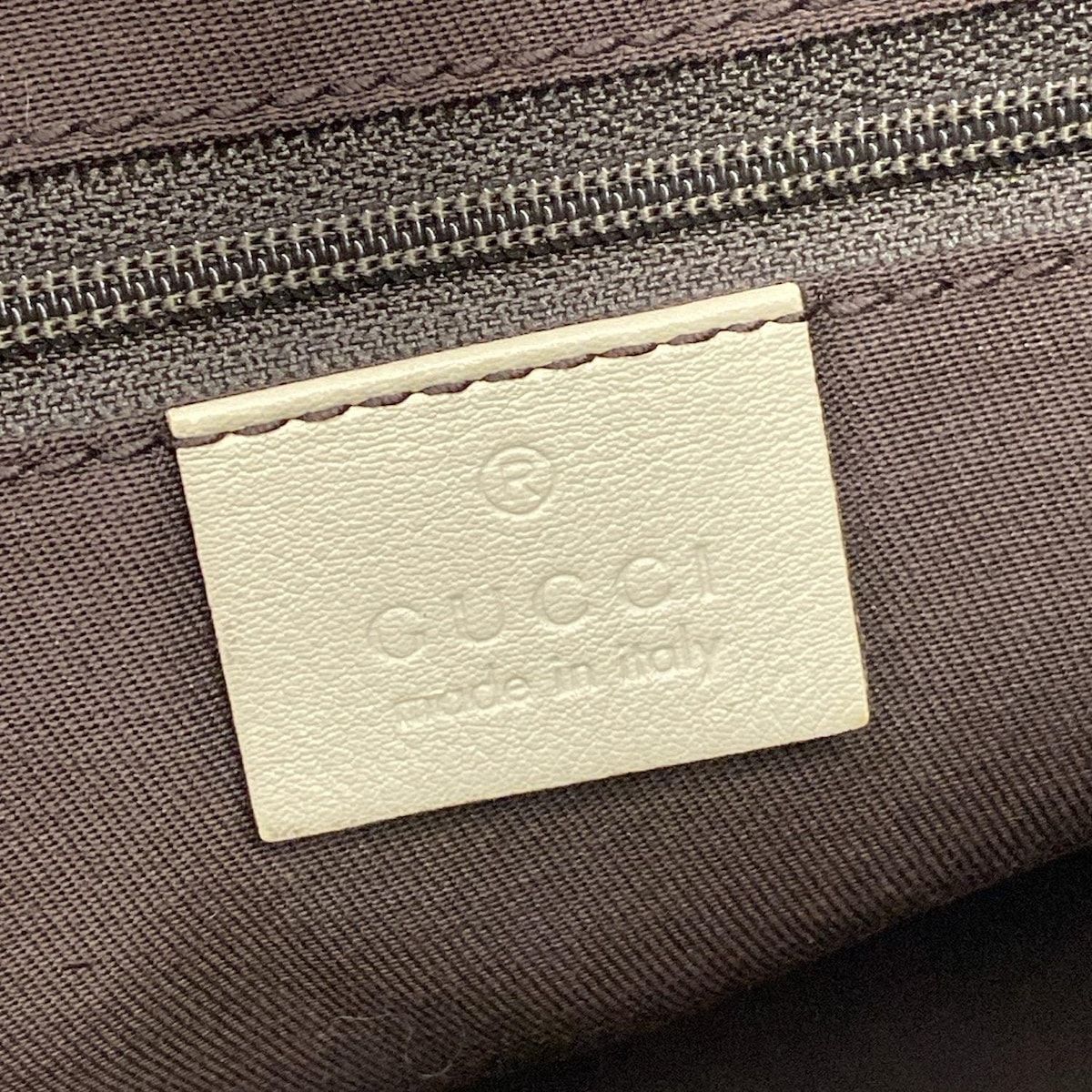 Gucci Tote GG Pattern Nu Britt Beige Da Brown Ivory Leather — view 8