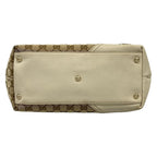 Gucci Tote GG Pattern Nu Britt Beige Da Brown Ivory Leather — view 5