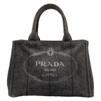 Prada Tote Canapa Dark Gray