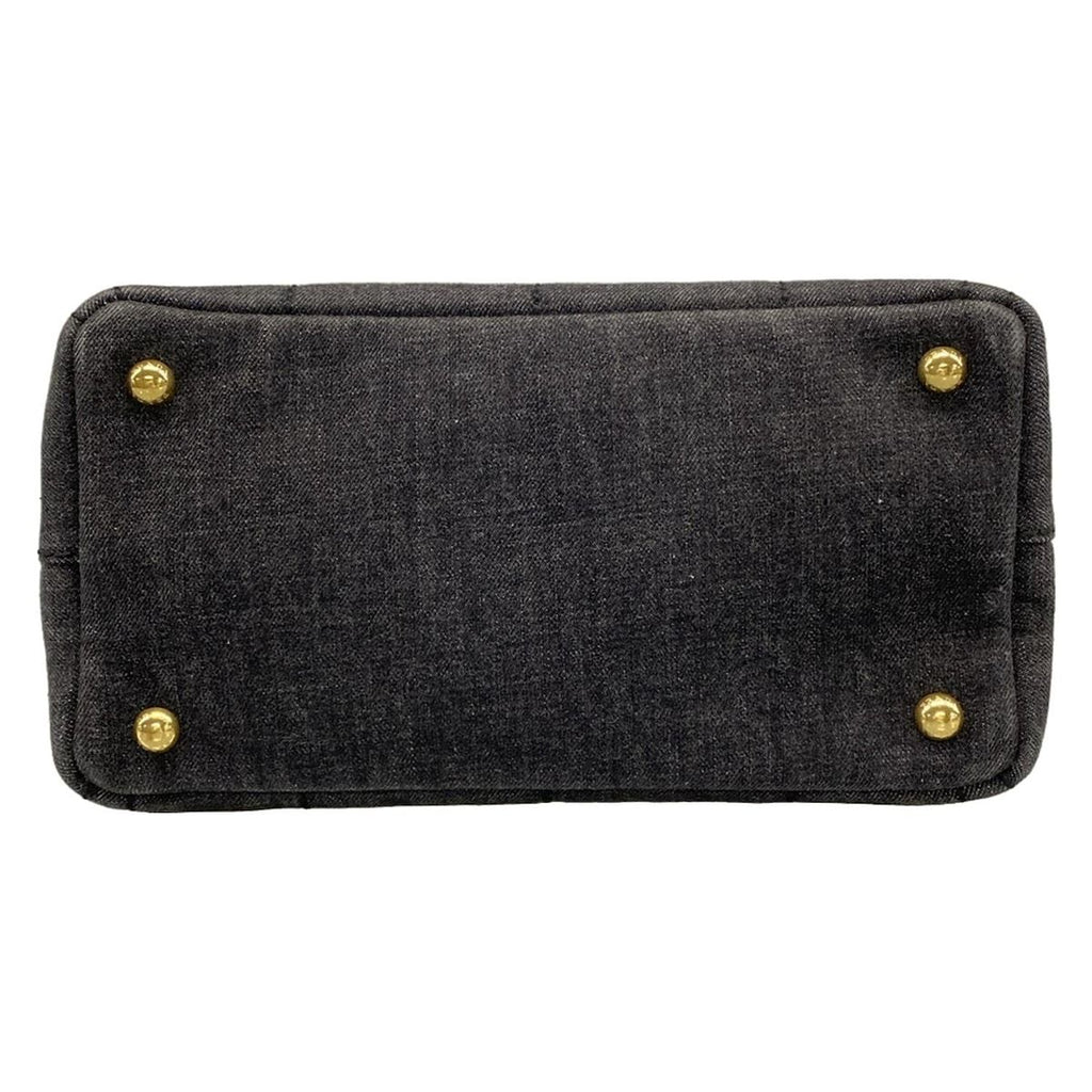 Prada Tote Canapa Dark Gray — view 5