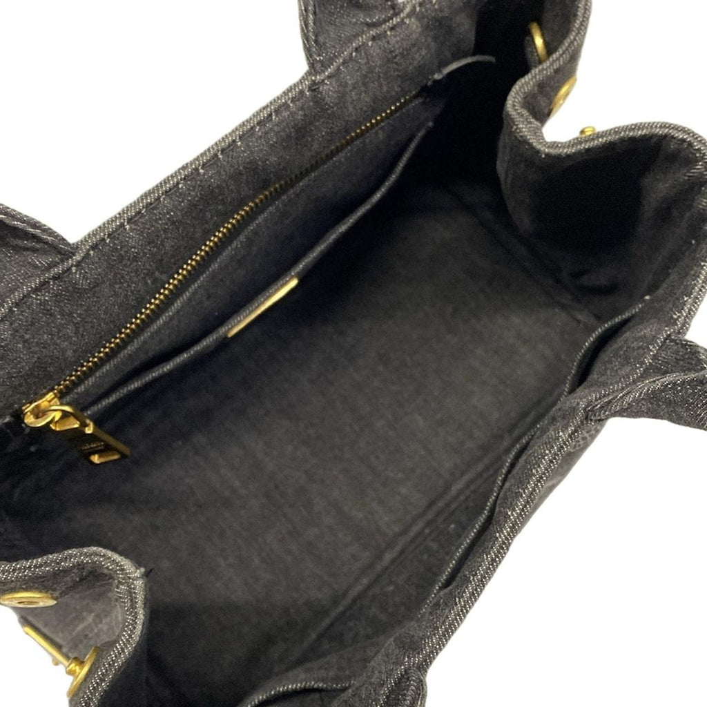 Prada Tote Canapa Dark Gray — view 7