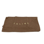 Celine Tote Macadam Pattern Dark Brown Beige Embossed Leather — view 8