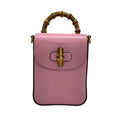 Gucci Bamboo Pink Mini Bag Leather