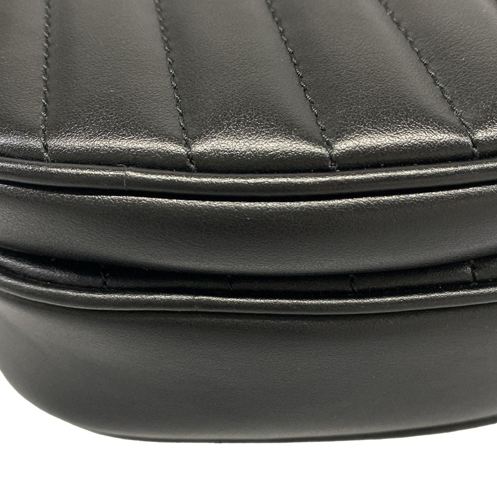 Gucci Shoulder Bag Interlocking Mini Heart Bag Black Quilted Detachable Strap — view 6