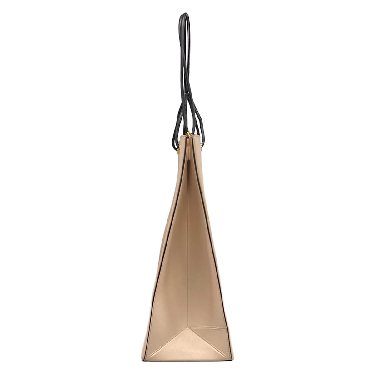 Fendi Tote Shopping 8 Beige Black Leather — view 4