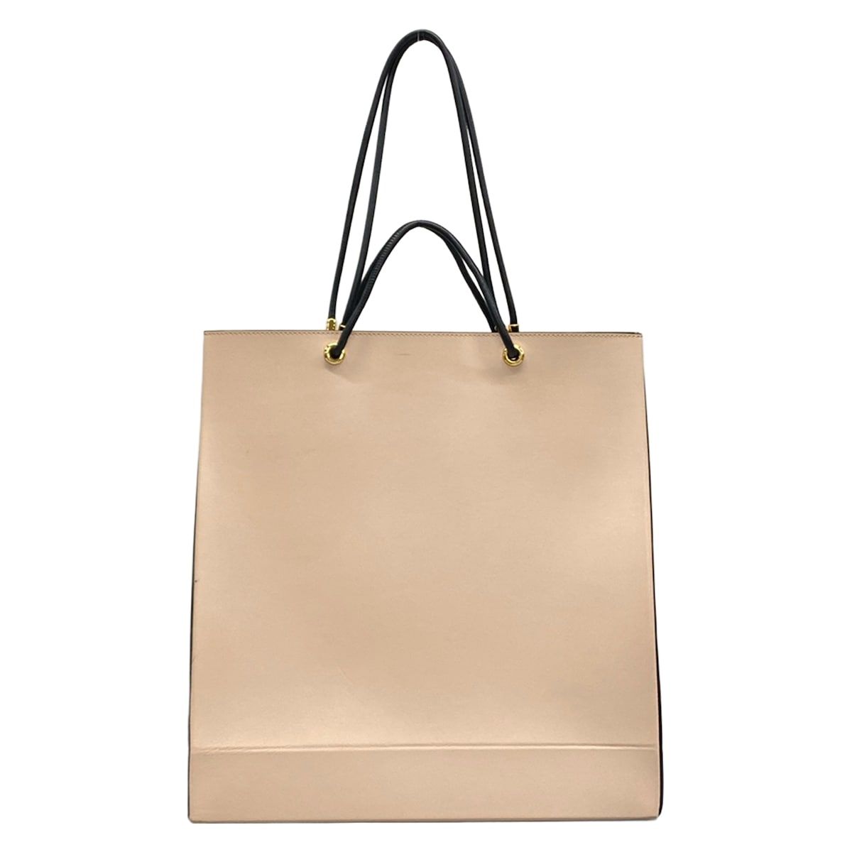 Fendi Tote Shopping 8 Beige Black Leather — view 3