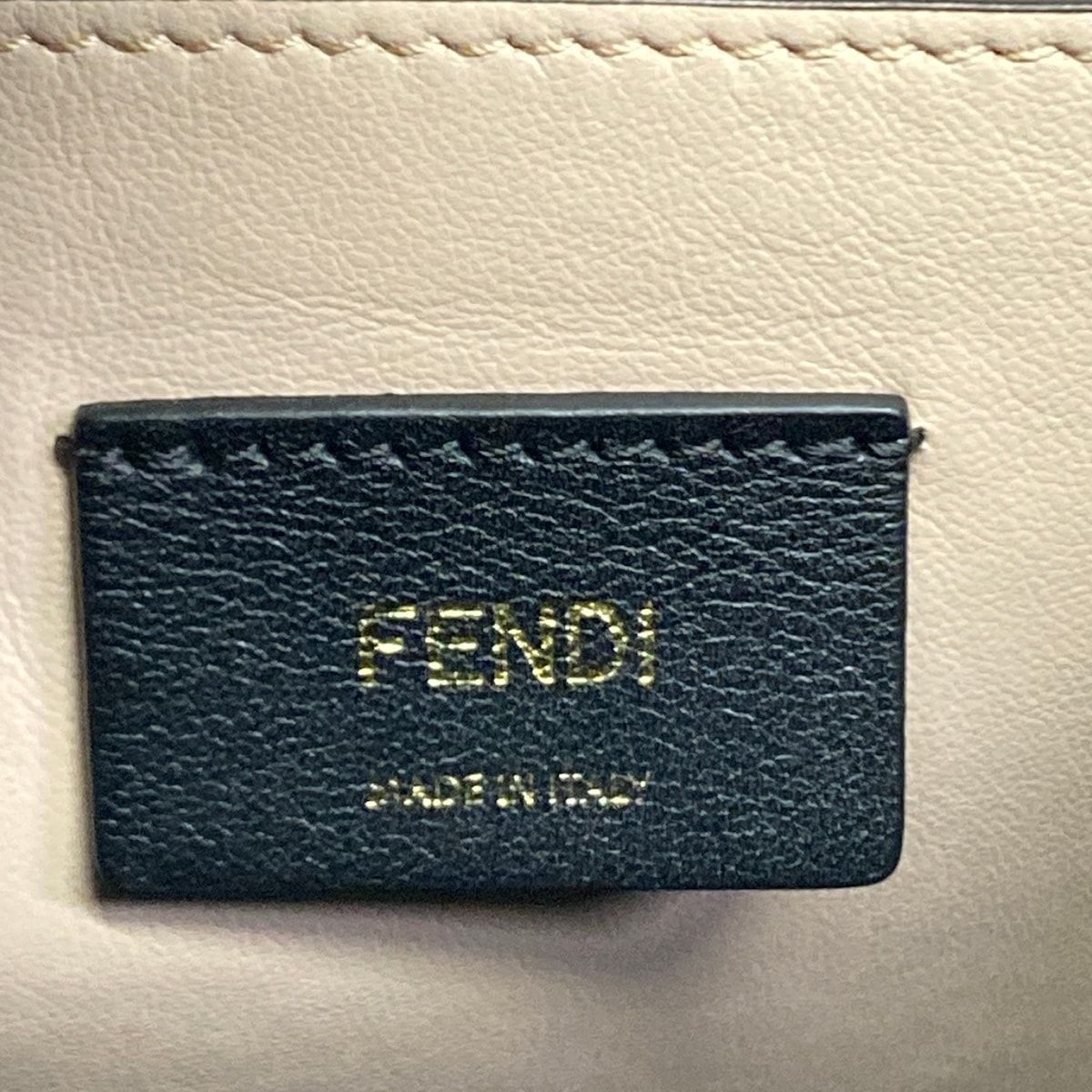 Fendi Tote Shopping 8 Beige Black Leather — view 9