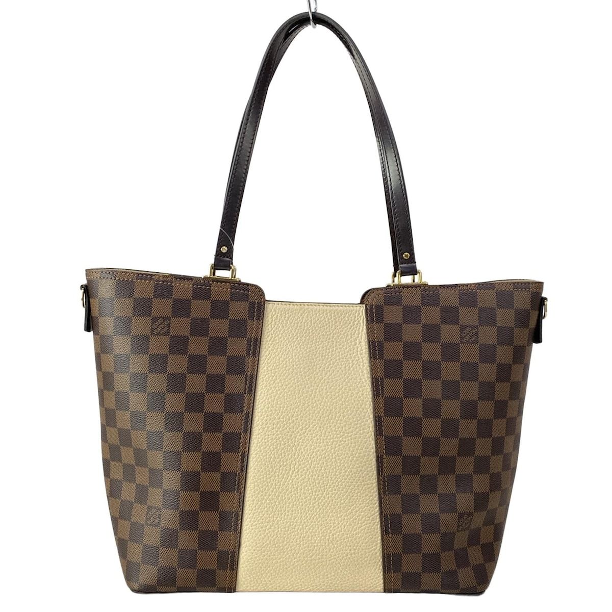 Louis Vuitton Tote Damier Jersey Cream Leather — view 3