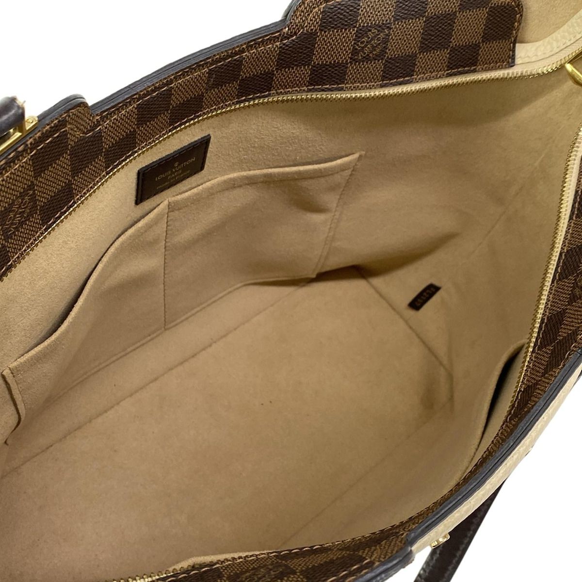 Louis Vuitton Tote Damier Jersey Cream Leather — view 7