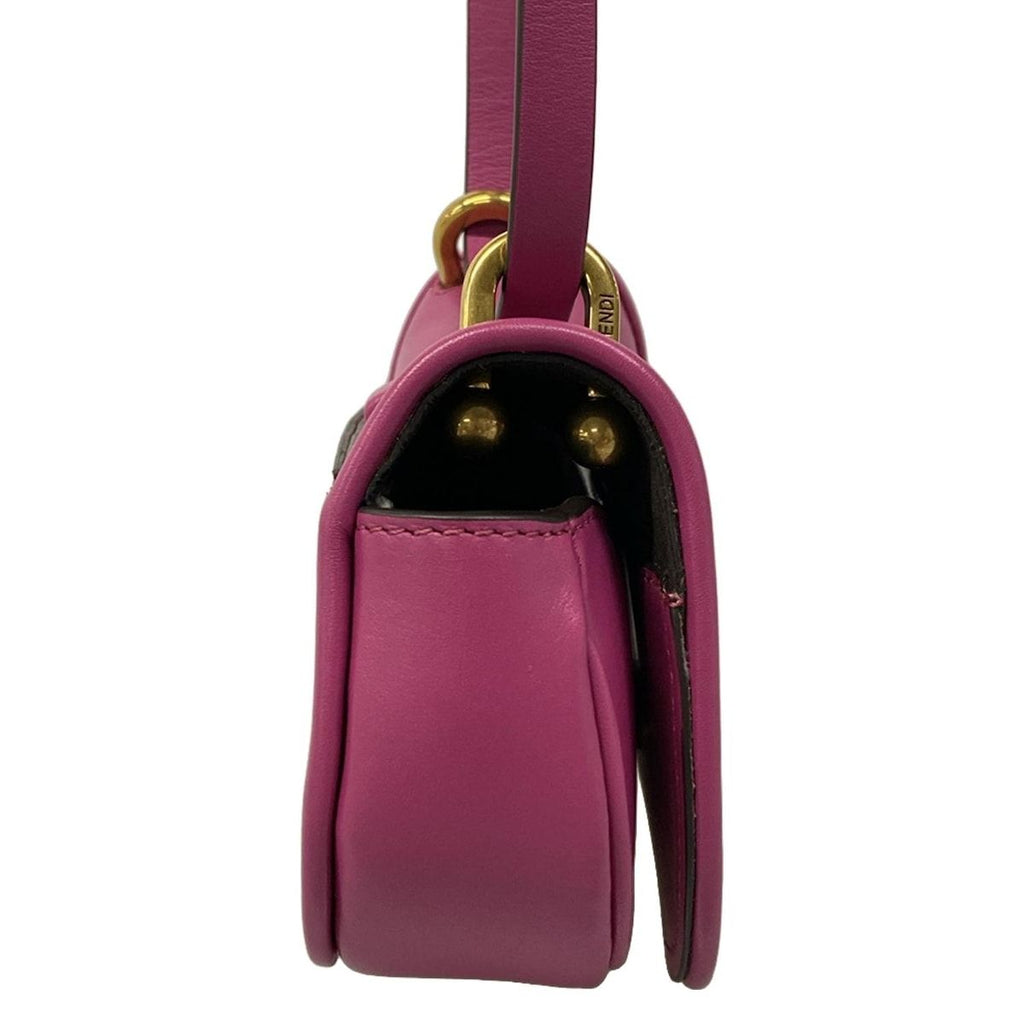 Fendi Shoulder Bag Camonano 7 Purple Strap Removable 2-Way Leather — view 2