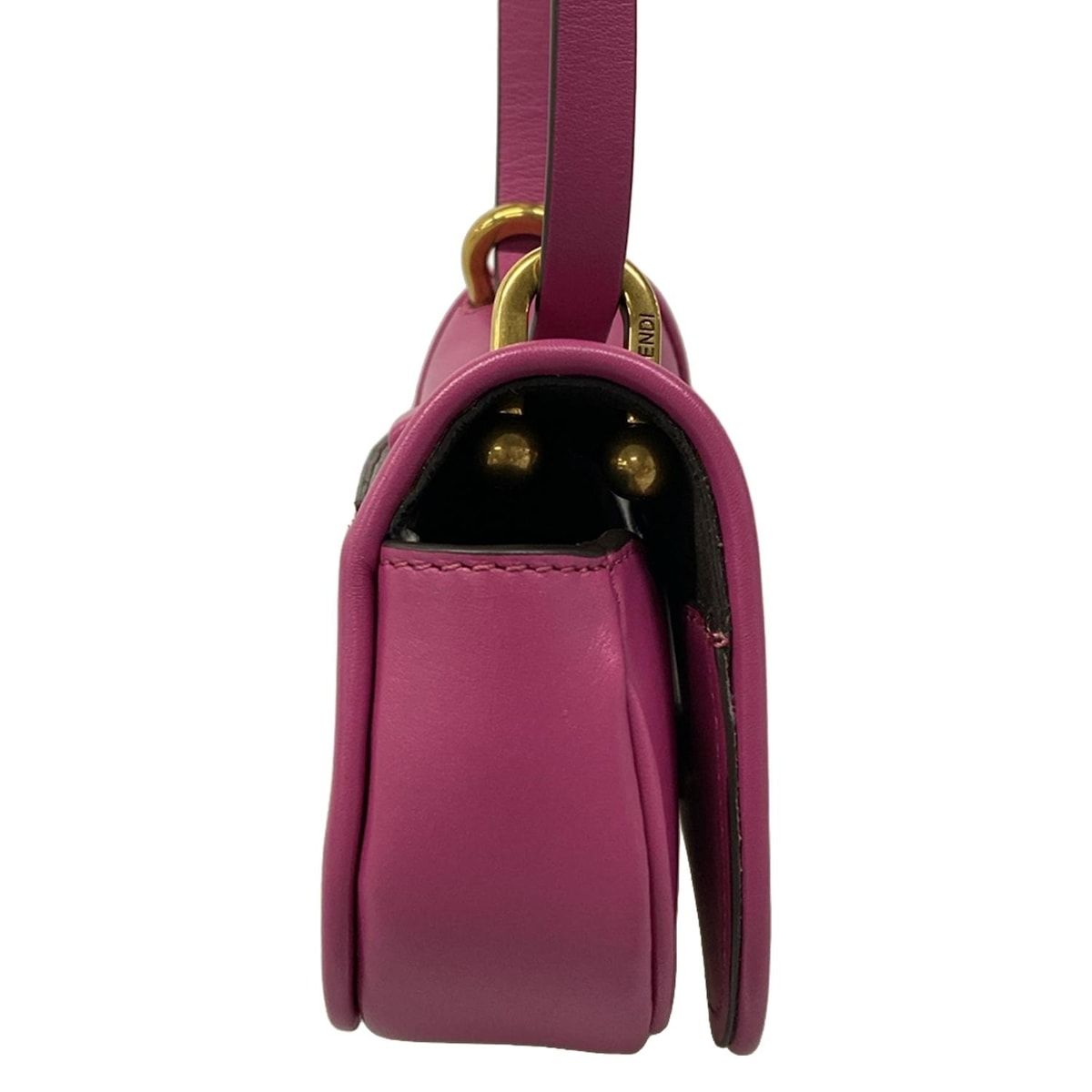Fendi Shoulder Bag Camonano 7 Purple Strap Removable 2-Way Leather — view 2