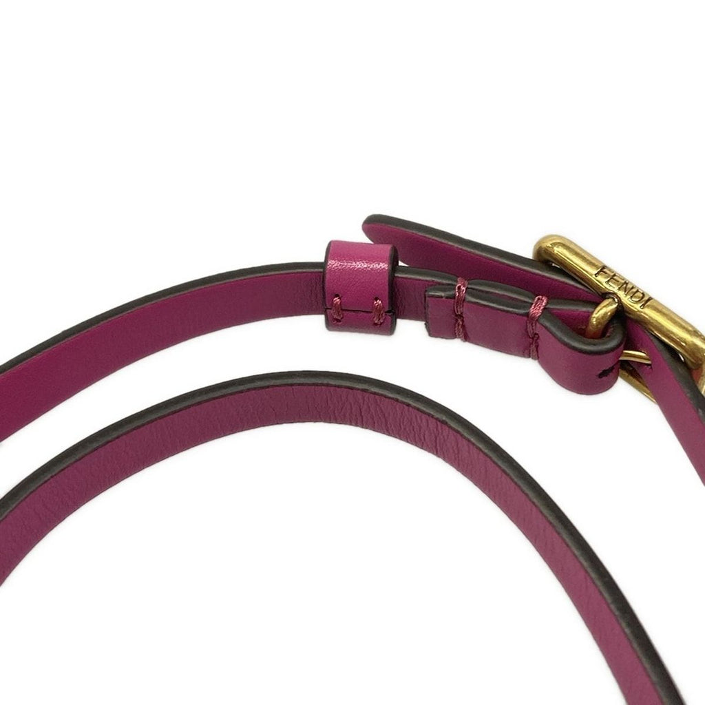 Fendi Shoulder Bag Camonano 7 Purple Strap Removable 2-Way Leather — view 9