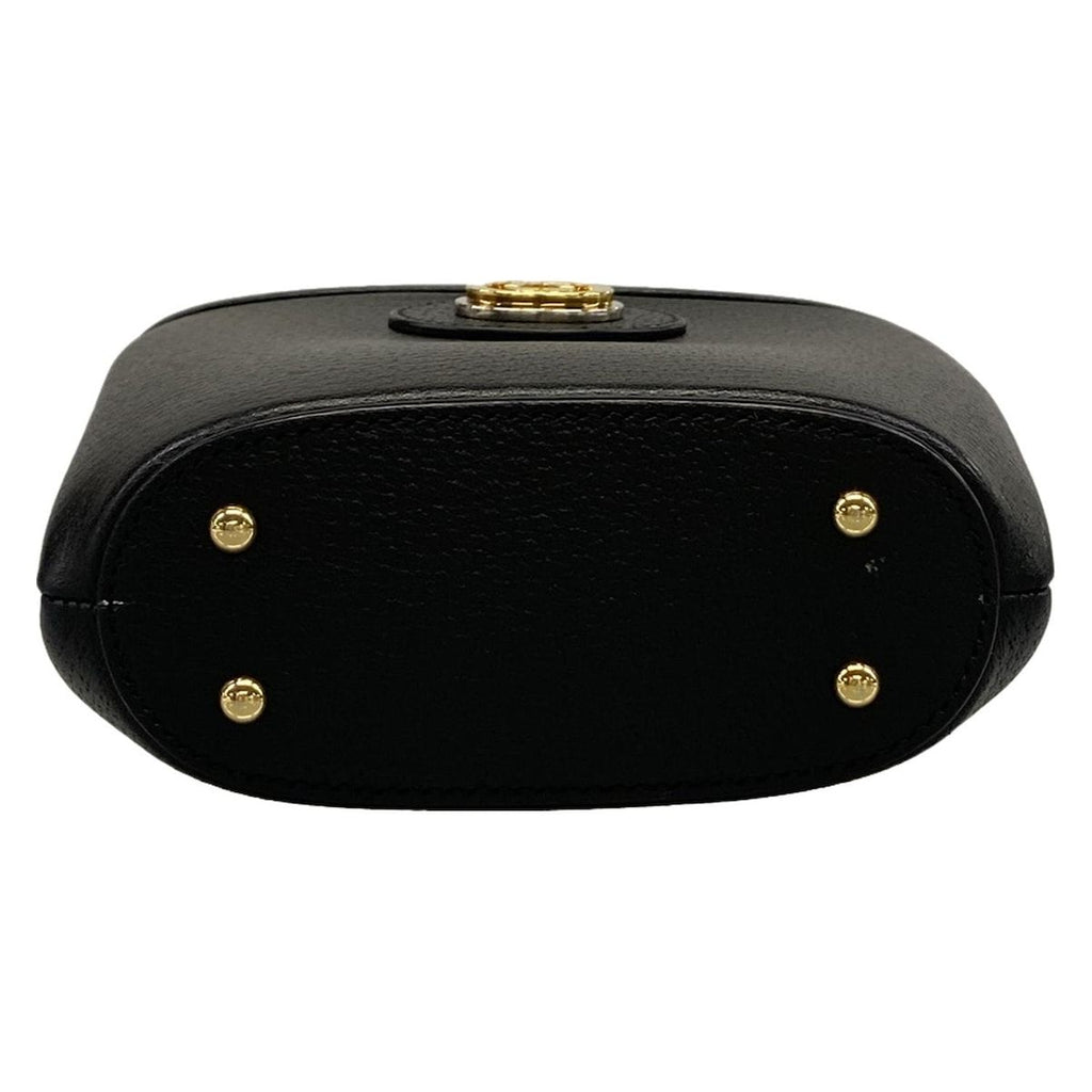Gucci Mini Bumper Bucket Bag Black Brown Leather — view 5