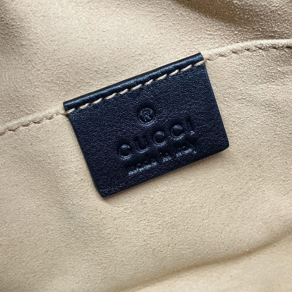 Gucci Waist Pouch GG Marmont Quilted Leather Belt Bag Black — view 8