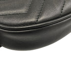 Gucci Waist Pouch GG Marmont Quilted Leather Belt Bag Black — view 6