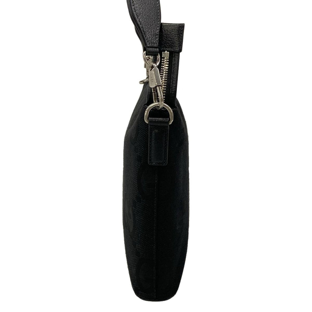 Gucci Shoulder Bag Jumbo GG Black Detachable Strap Leather — view 4
