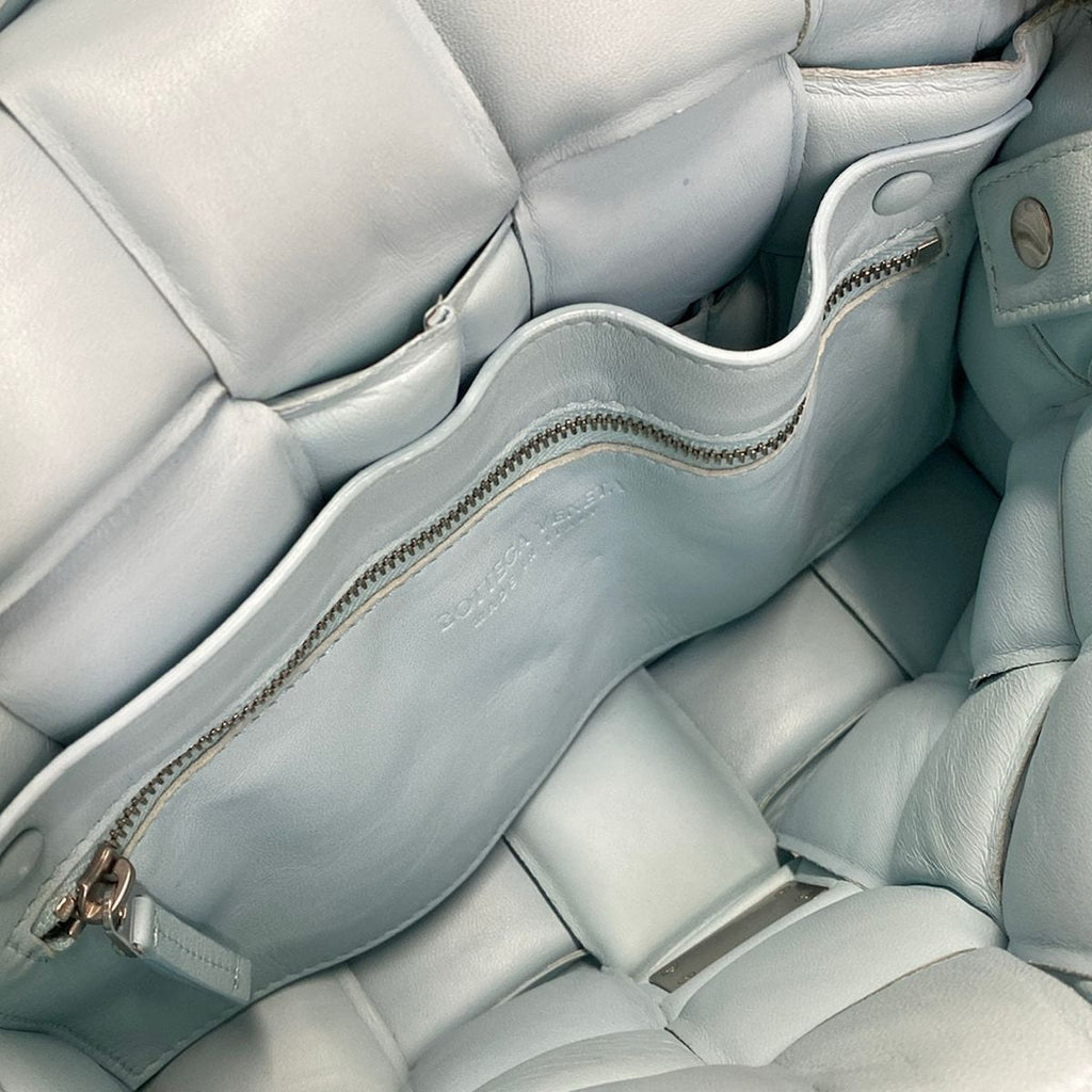 Bottega Veneta Shoulder Bag Padded Cassette Light Blue Leather — view 7