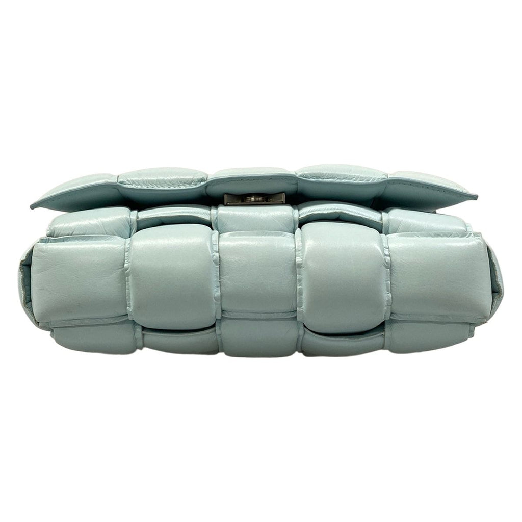 Bottega Veneta Shoulder Bag Padded Cassette Light Blue Leather — view 5