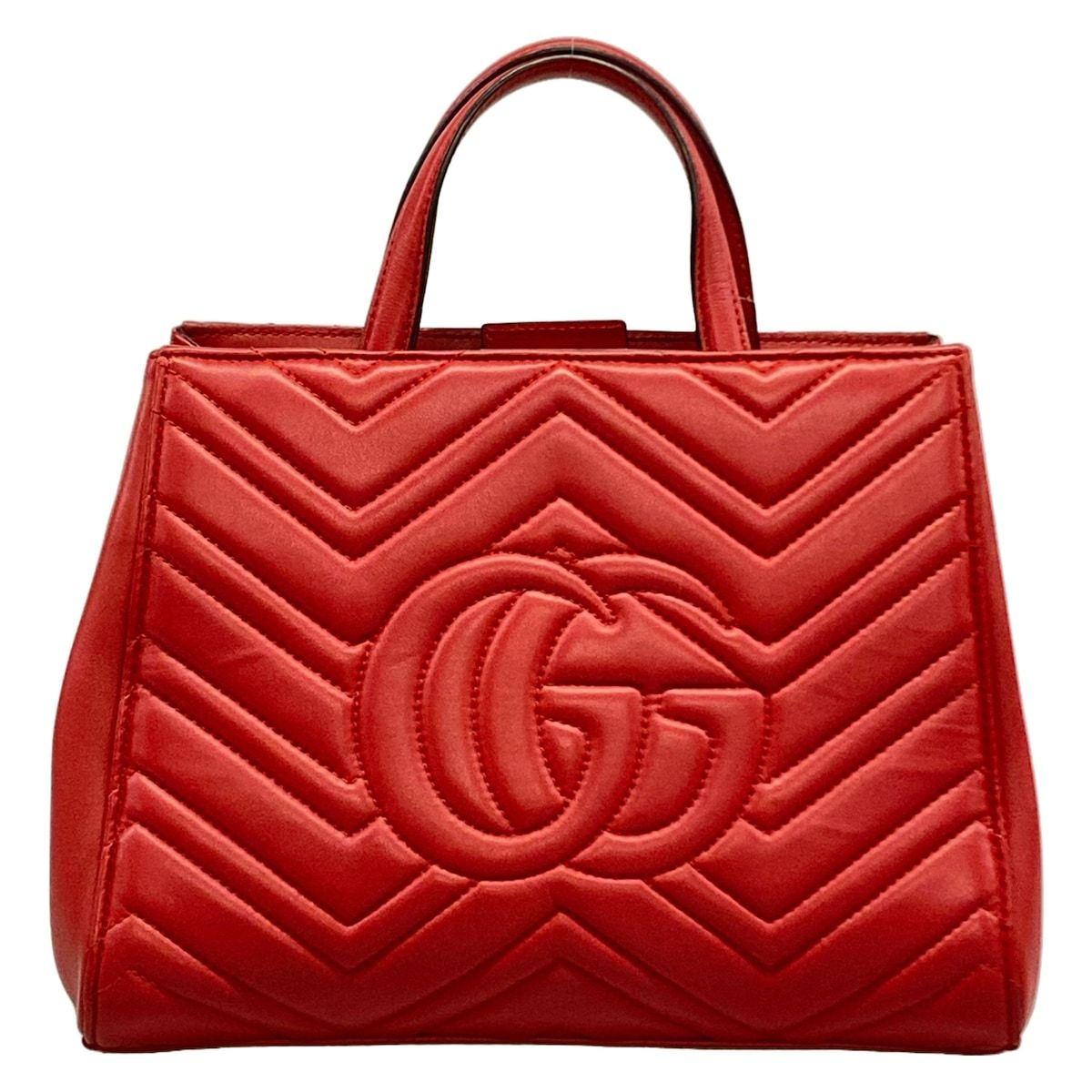 Gucci Handbag GG Marmont Red Leather — view 3