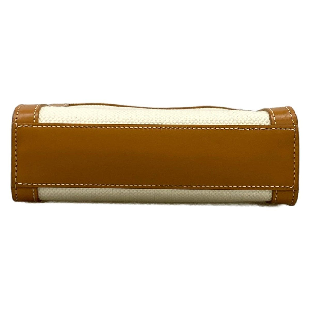 Celine Tote Mini Vertical Cover Ivory Brown Leather — view 5