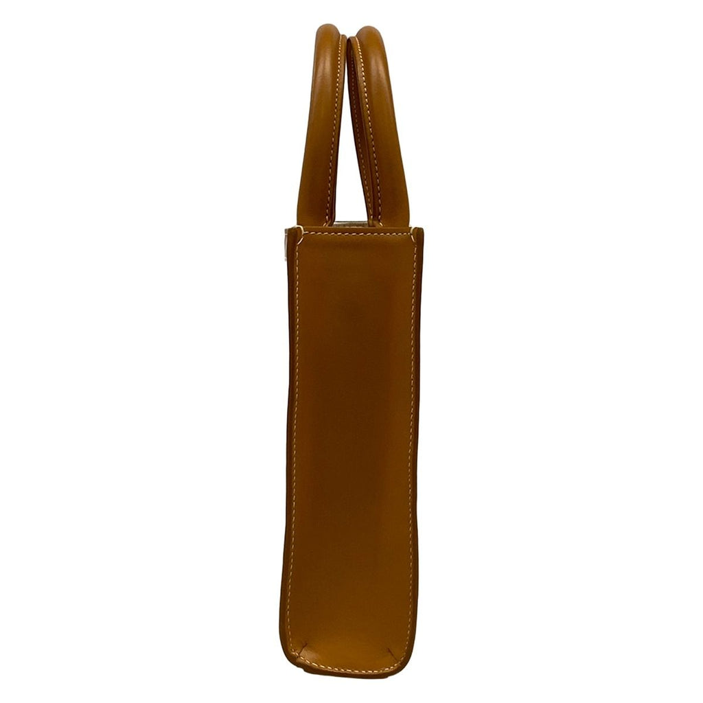 Celine Tote Mini Vertical Cover Ivory Brown Leather — view 4