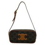 Celine Shoulder Bag Cuill Triomphe Mini Camera Black Brown