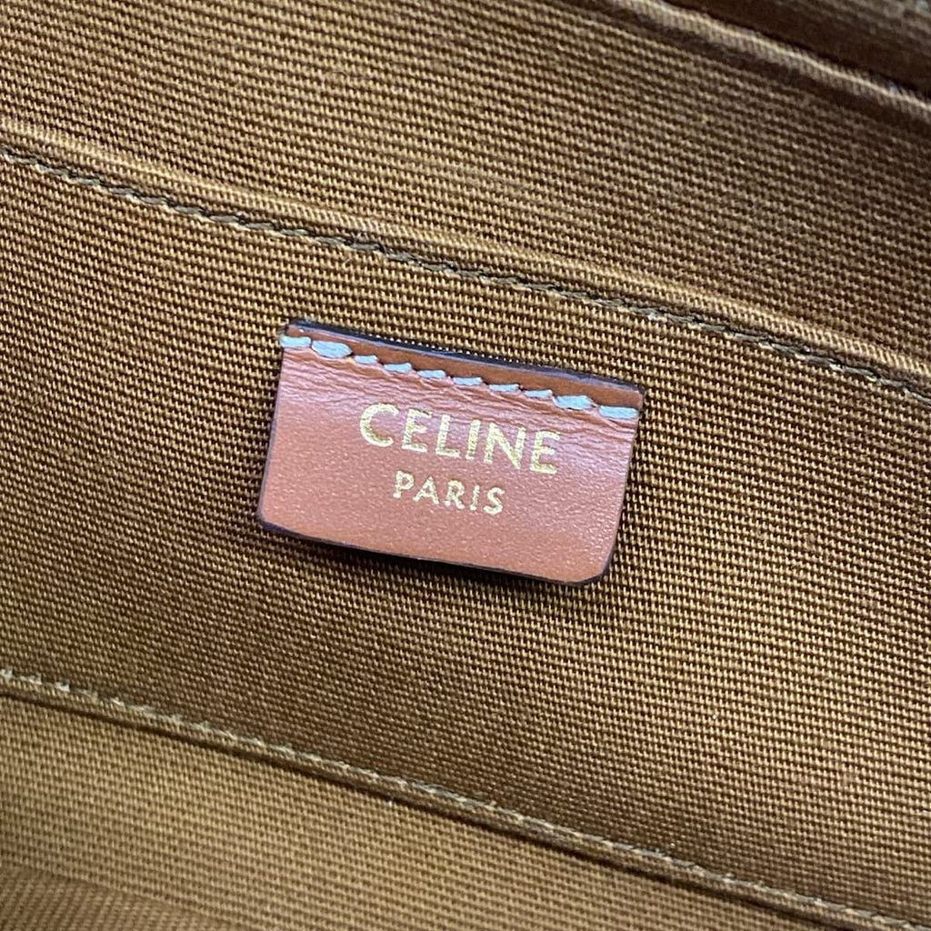 Celine Shoulder Bag Cuill Triomphe Mini Camera Black Brown — view 9