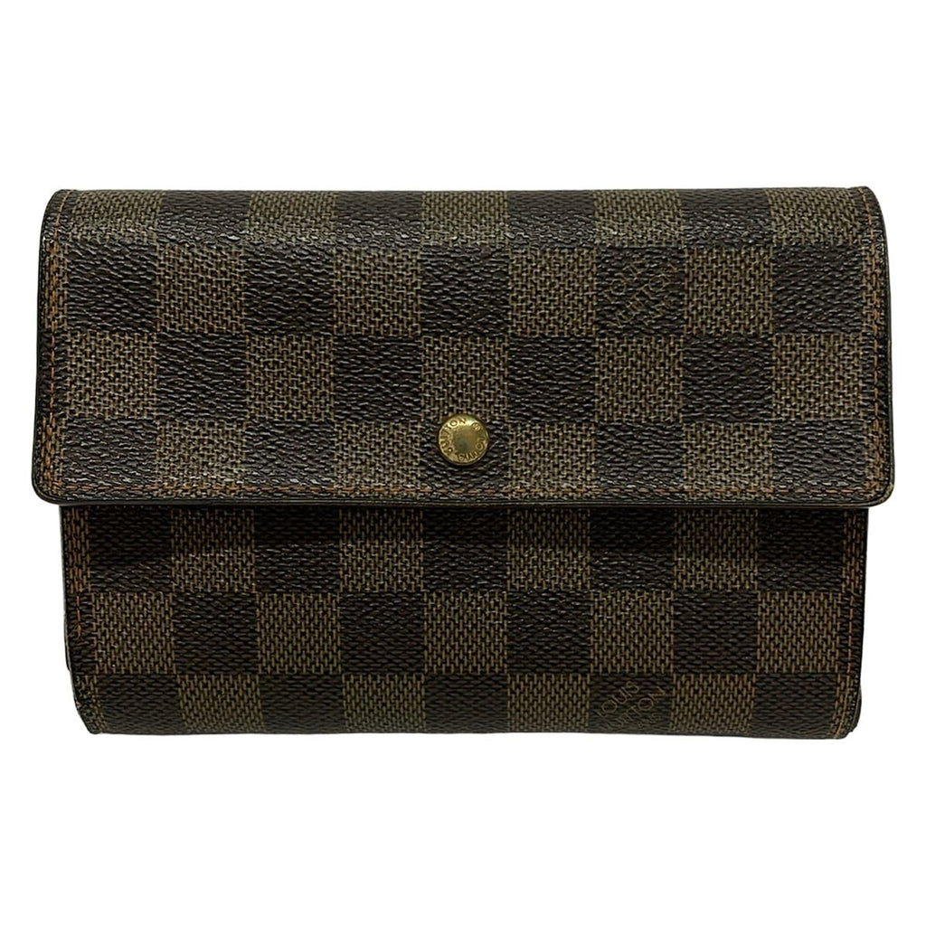 Louis Vuitton Trifold Wallet Damier Porte Tresor Etui Papiers Ebene