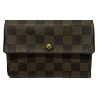 Louis Vuitton Trifold Wallet Damier Porte Tresor Etui Papiers Ebene