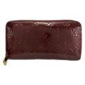 Louis Vuitton Wallet Monogram Vernis Zippy Rouge Fauvist Zip Around Leather