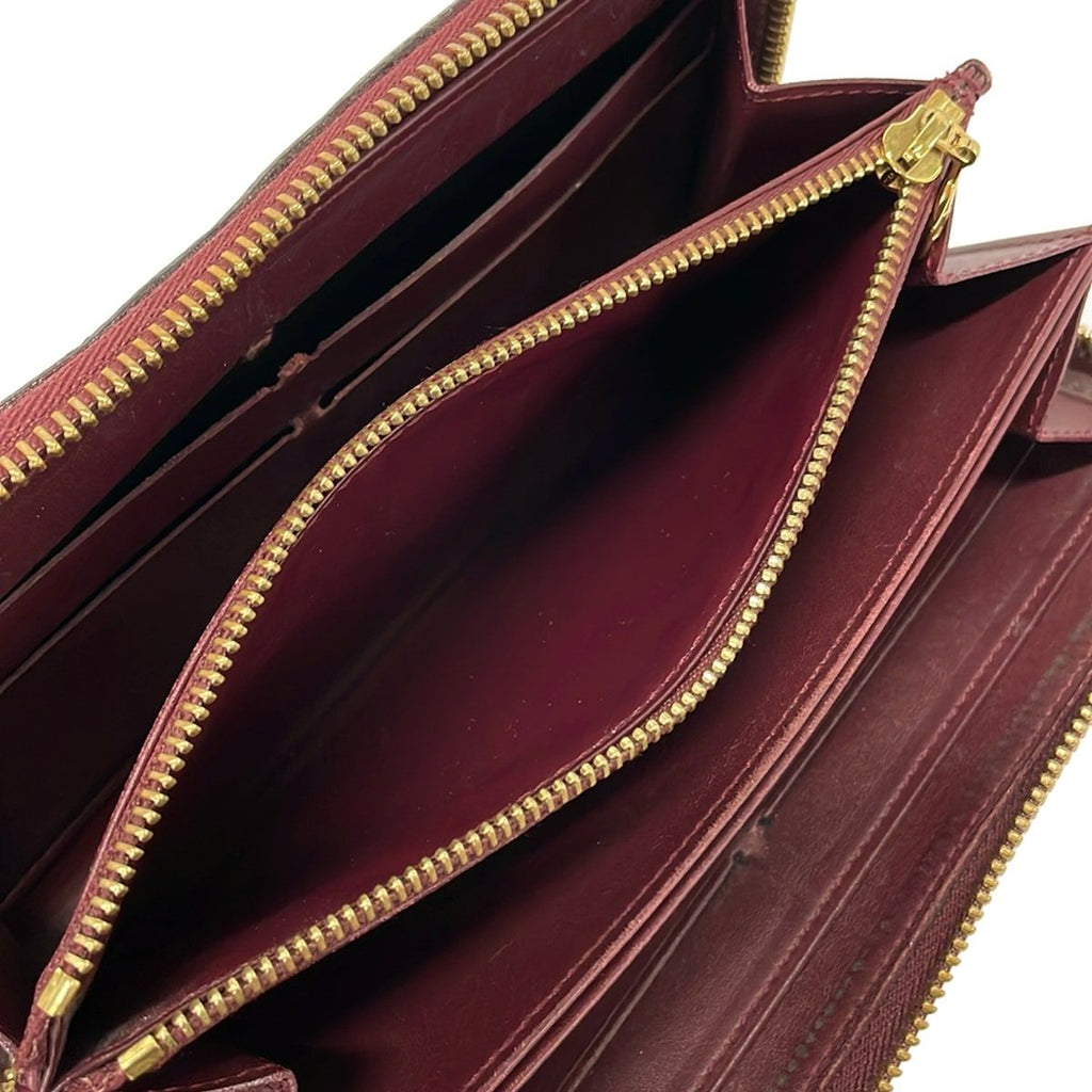 Louis Vuitton Wallet Monogram Vernis Zippy Rouge Fauvist Zip Around Leather — view 4
