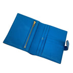 Hermes Bifold Wallet Bearn Compact Blue Frida Gold — view 3