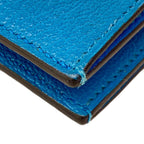 Hermes Bifold Wallet Bearn Compact Blue Frida Gold — view 6