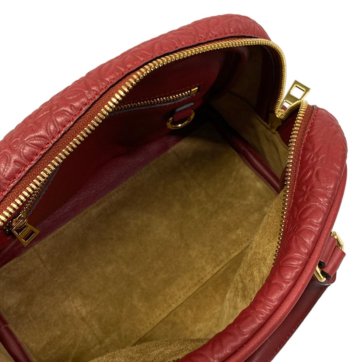Loewe Handbag Amazona 75 Red Embossed Leather — view 7