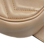 Gucci Waist Pouch GG Marmont Quilted Leather Belt Bag Pink Beige — view 6
