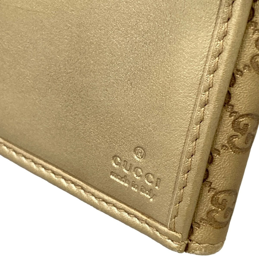 Gucci Wallet Micro Guccissima Metal Bar Gold Embossed Leather — view 5