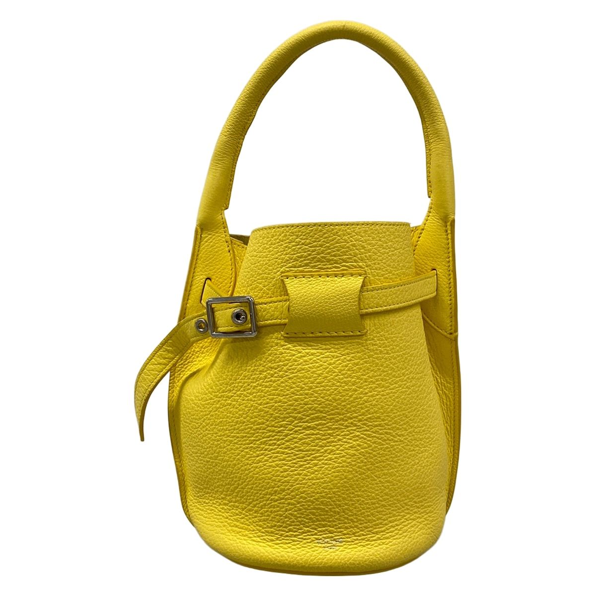 Celine Handbag Big Bag Bucket Nano Yellow Leather