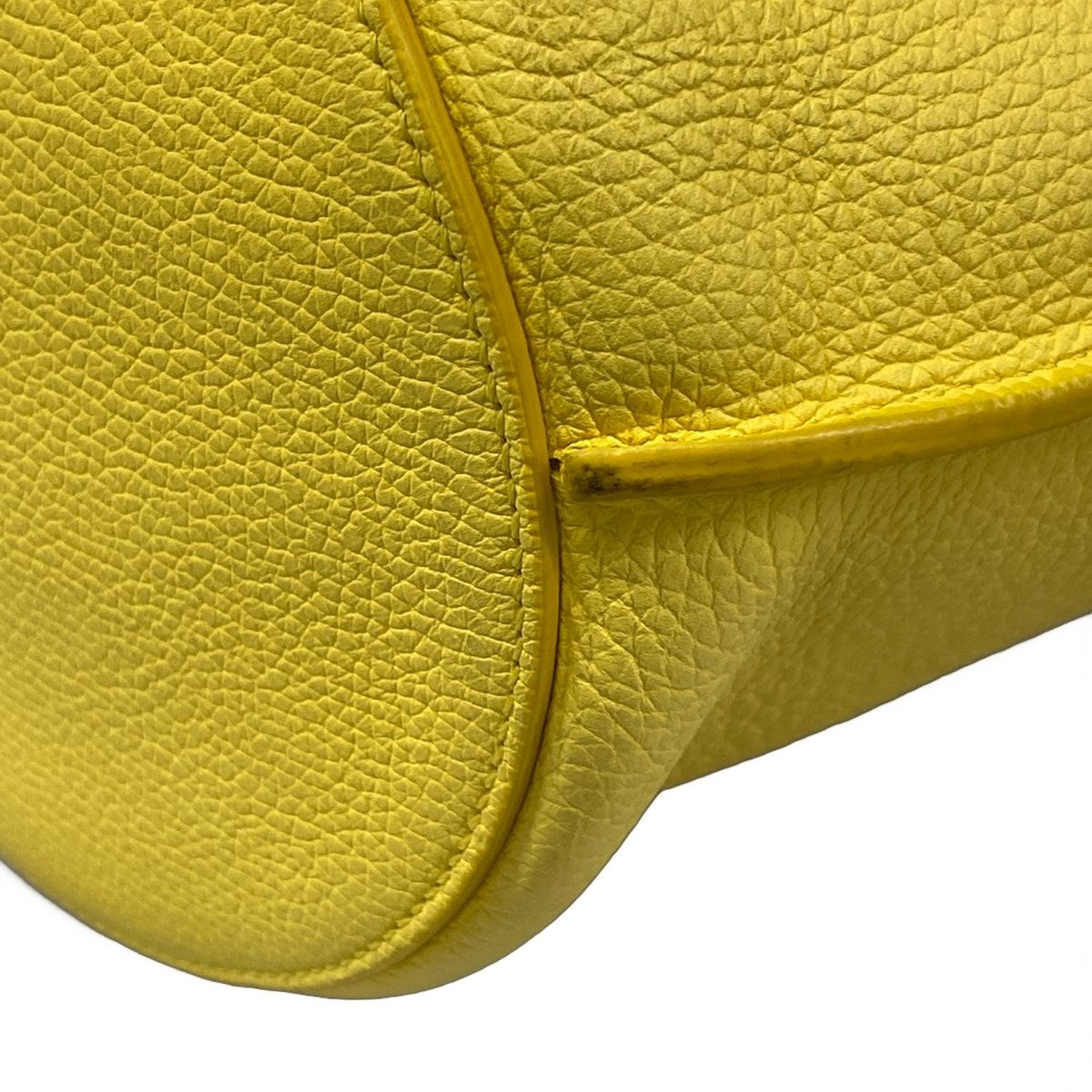 Celine Handbag Big Bag Bucket Nano Yellow Leather — view 6