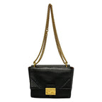Fendi Shoulder Bag Canyu Black Chain Leather