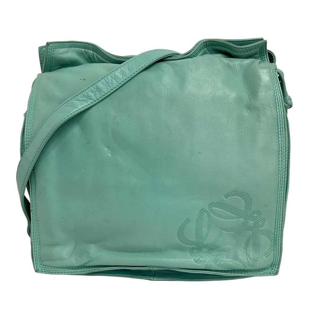 Loewe Shoulder Bag Green Leather