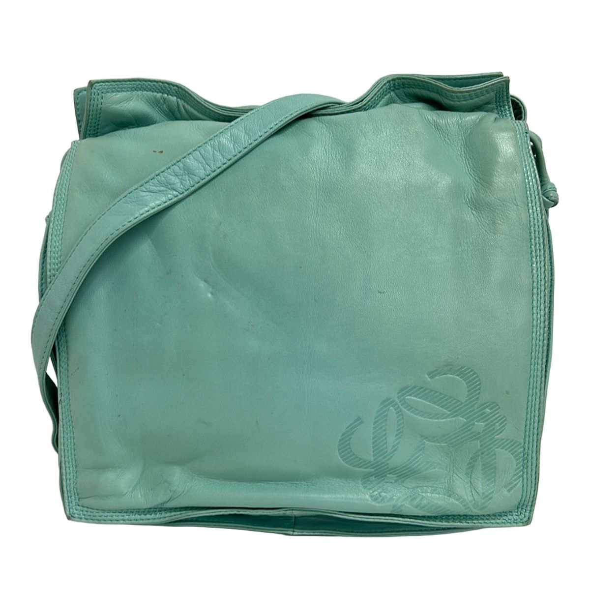 Loewe Shoulder Bag Green Leather